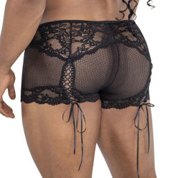 CandyMan Boxer Dentelle Hymen Noir